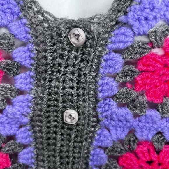 HANDMADE granny square pullover sweater vest - Picture 3 of 6
